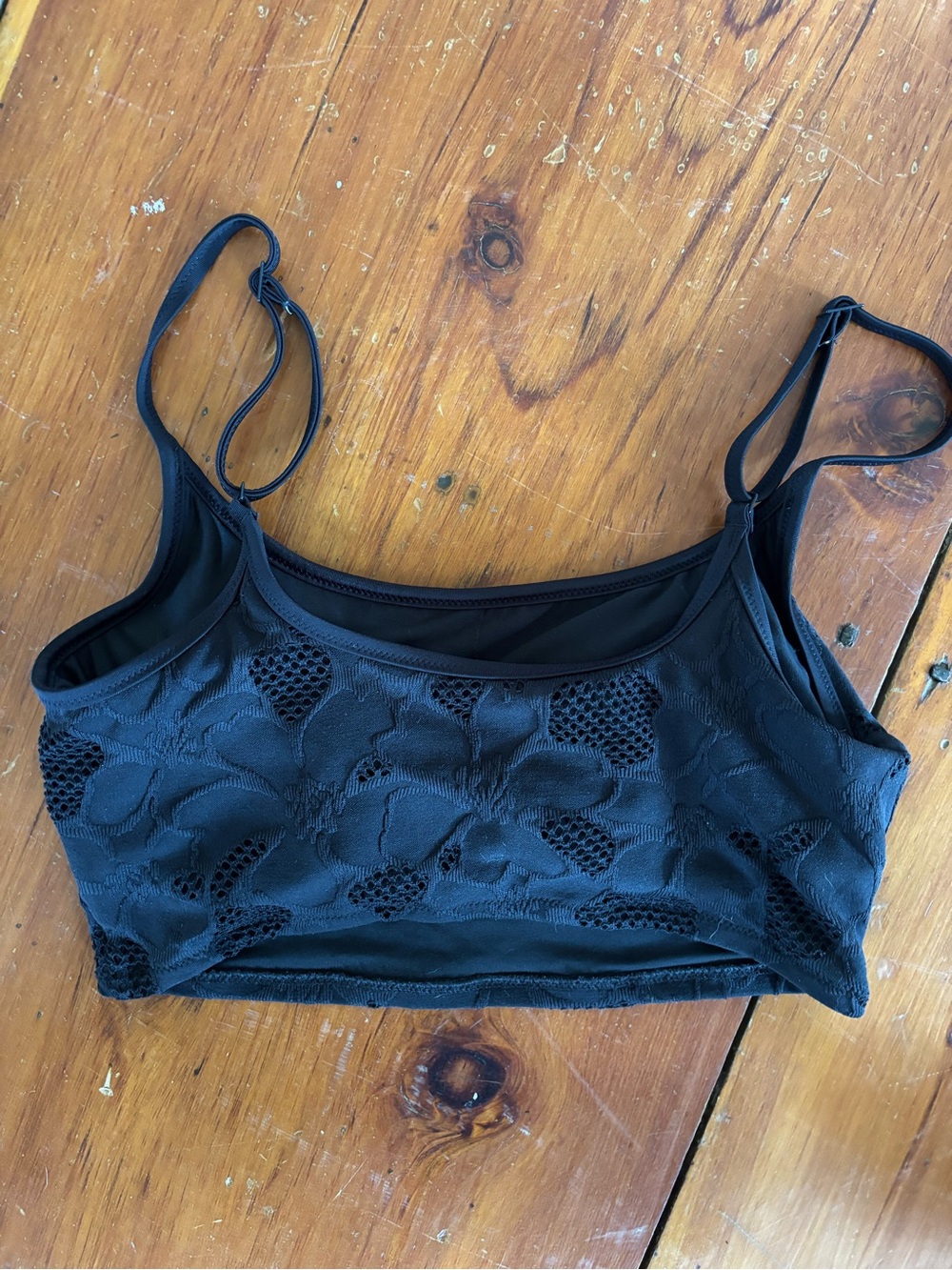 aerie Black Lace Swim Bikini Top